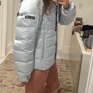 Women's Light Blue Puffer Jacket
